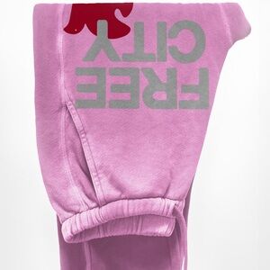 FREECITY SUNFADES pocket sweatpant - PINK LIPS Cotton XL